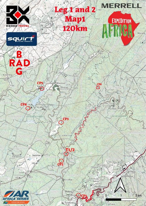 Leg 1 and 2 120km
